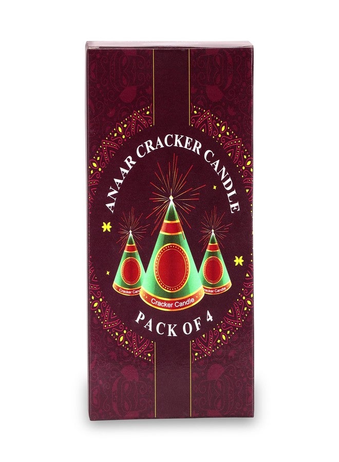 PROSPERRO LUMO by Parkash Candles Anaar Cracker Decorative Candle | Pack of 4 | Long-Lasting Unscented Festival Candles (10 Hours Burn) - Image 4